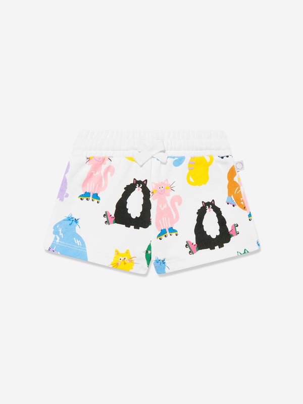Introducing the exquisite Stella McCartney Baby Girls Cat Print Jersey Shorts in Ivory, a divine addition to your little one's SS2025 wardrobe. Crafted with finesse, these shorts blend whimsy with luxury. Key features include Charming Cat Motif A playful, chic print that catches the eye, perfect for stylish outings. Premium Jersey Fabric Ensures supreme comfort and durability for all-day wear. Versatile Ivory Shade Complements a variety of tops for effortless coordination.Elevate her ensemble with these stellar shorts!