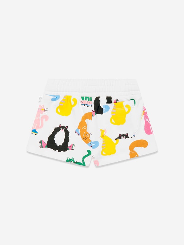 Introducing the exquisite Stella McCartney Baby Girls Cat Print Jersey Shorts in Ivory, a divine addition to your little one's SS2025 wardrobe. Crafted with finesse, these shorts blend whimsy with luxury. Key features include Charming Cat Motif A playful, chic print that catches the eye, perfect for stylish outings. Premium Jersey Fabric Ensures supreme comfort and durability for all-day wear. Versatile Ivory Shade Complements a variety of tops for effortless coordination.Elevate her ensemble with these stellar shorts!