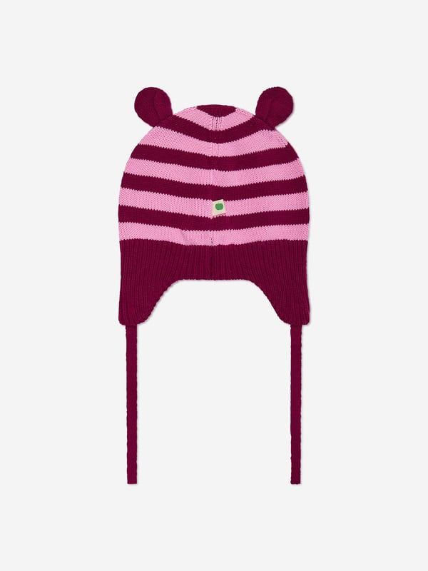 Introducing the exquisite Baby Girls Damson Knit Hat With Ears in Purple from the bonnie mob, a luxurious addition for AW2024. Perfectly crafted for your little one, this hat is both stylish and functional Charming Ears Design Adorable ear flaps make this hat whimsically stylish. Luxurious Comfort Crafted from sumptuous materials for utmost comfort and warmth. Rich Purple Hue A deep, elegant purple that complements any outfit.Elevate your child's wardrobe with this irresistible piece that promises warmth and whimsy. Perfect for chilly adventures!