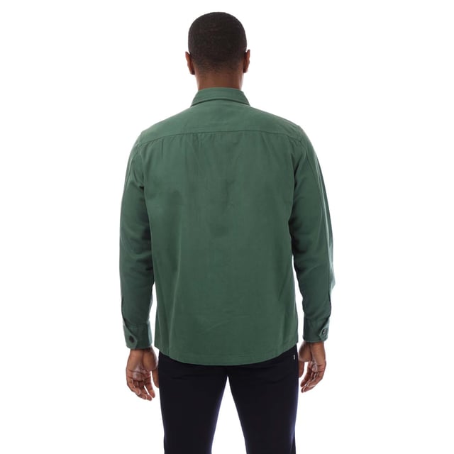 Mens Hugo Boss Lovel 15 Overshirt in green.- Classic collar.- Full zip fastening.- Two front chest pockets.- BOSS logo patch on the left chest.- Regular fit. - 100% Cotton.- Ref: 50530853343