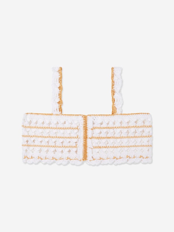 Introducing the pristine Girls Avira Crop Top in White by nessi byrd, a sophisticated addition to any young ladys wardrobe for SS2025. Exquisitely tailored to merge elegance with comfort. Key features include Crisp, Classic White Unblemished, timeless white hue ensuring versatility charm. Luxuriously Soft Texture Crafted with premium fabrics for all-day comfort. Contemporary Crop Cut Trendsetting cropped length for a chic, modern silhouette.Enhance her collection with this stunning piece. Elevate her style with nessi byrd.