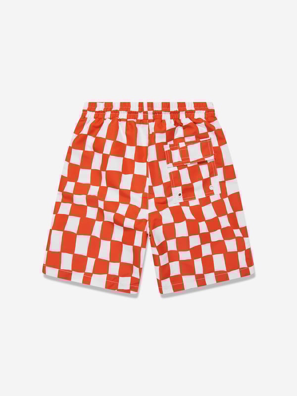 Unveil timeless elegance with the Boys Checked Swim Shorts in Red, crafted by Stella McCartney for SS2025. An essential addition to any boy's wardrobe, these shorts marry classic sophistication with modern flair. Key features include Iconic Check Design Celebrate summer with a chic, red checked pattern that promises both style and distinction. Premium Fabric Constructed from high-quality, soft fabric ensuring lasting comfort and durability. Designer Appeal A signature Stella McCartney creation, perfect for fashionable young individuals.Embrace a stylish summer with these exquisite shorts. Order now!
