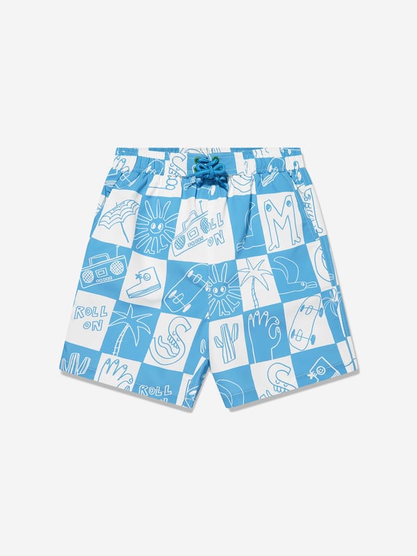 Introducing the Boys Logo Swim Shorts in Blue by Stella McCartney. Dive into style for SS2025 with these chic shorts that blend fashion with functionality. Signature Stella Elegance Designed with Stella McCartney's iconic touch and attention to detail. Vibrant Blue Hue A striking shade that stands out with playful sophistication. Supreme Comfort Crafted from premium fabric for all-day wearability. Eco-Friendly Materials Committed to sustainability without compromising on style.Refresh your boy's summer wardrobe with these essential Stella McCartney swim shorts.