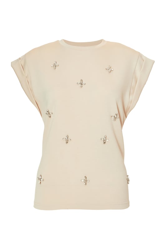 - Cap sleeves - Boxy fit - Longline - Model height: 5'8" - Model wears uk 8 / us 4 / eur 36 - Always check the wash care label - Cool hand wash with mild detergent