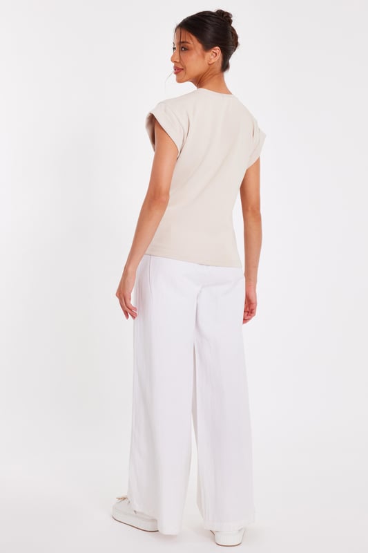 - Cap sleeves - Boxy fit - Longline - Model height: 5'8" - Model wears uk 8 / us 4 / eur 36 - Always check the wash care label - Cool hand wash with mild detergent