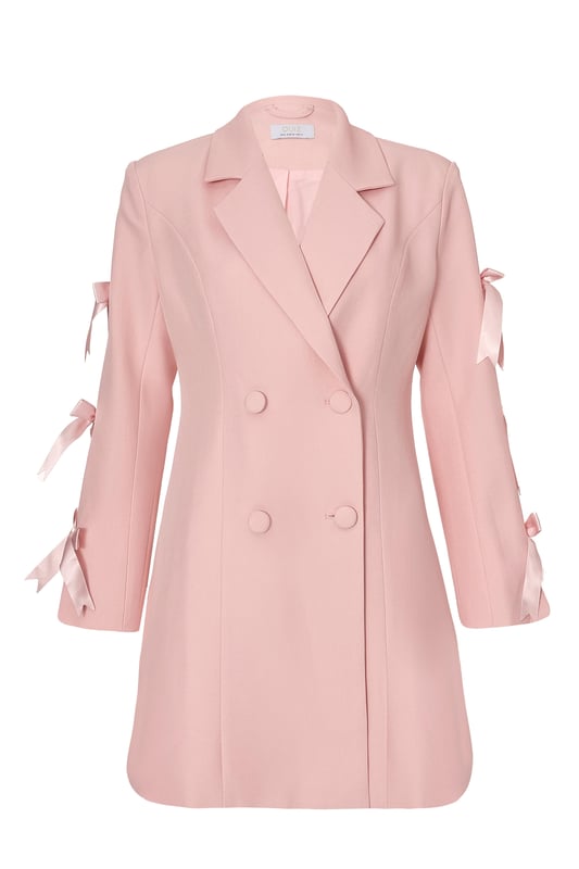 - Double breasted - Bow sleeves - Button front - Tailored look - Model height: 5'6" - Model wears uk 8 / us 4 / eur 36 - Always check the wash care label - Cool hand wash with mild detergent