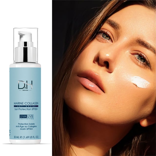 Dr H Anti-Aging Meereskollagen Sonnenschutz SPF 50 50ml x 2 Duo-Pack Entdecken Sie unsere Anti-Aging SPF 50 Tagescreme, die fachmännisch für jugendliche, geschützte Haut entwickelt wurde. Diese leichte Formel ist für alle Hauttypen geeignet und bietet essentielle Hydratation, während sie vor schädlichen UV-Strahlen schützt. Angereichert mit 1 % Hyaluronsäure, Sheabutter und Kollagen dringt sie tief ein, verbessert die Hautelastizität und nährt für ein weiches, pralles Erscheinungsbild. Schnell einziehend und ideal für den täglichen Gebrauch, bekämpft diese Feuchtigkeitscreme feine Linien und Sonnenschäden und sorgt dafür, dass Ihre Haut wunderschön hydratisiert bleibt. Vegan, tierversuchsfrei und dermatologisch getestet, ist sie frei von Parabenen und künstlichen Düften. Tragen Sie sie großzügig jeden Morgen auf die gereinigte Haut auf und wenden Sie sie nach Bedarf für optimalen Schutz erneut an. Kaufen Sie jetzt, um den verwandelnden Unterschied für Ihre Haut zu erleben!