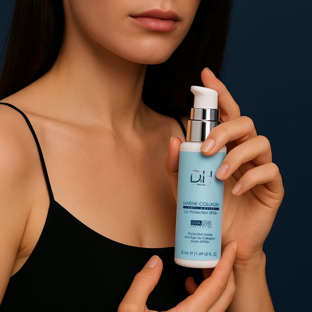 Dr H Anti-Aging Meereskollagen Sonnenschutz SPF 50 50ml x 2 Duo-Pack Entdecken Sie unsere Anti-Aging SPF 50 Tagescreme, die fachmännisch für jugendliche, geschützte Haut entwickelt wurde. Diese leichte Formel ist für alle Hauttypen geeignet und bietet essentielle Hydratation, während sie vor schädlichen UV-Strahlen schützt. Angereichert mit 1 % Hyaluronsäure, Sheabutter und Kollagen dringt sie tief ein, verbessert die Hautelastizität und nährt für ein weiches, pralles Erscheinungsbild. Schnell einziehend und ideal für den täglichen Gebrauch, bekämpft diese Feuchtigkeitscreme feine Linien und Sonnenschäden und sorgt dafür, dass Ihre Haut wunderschön hydratisiert bleibt. Vegan, tierversuchsfrei und dermatologisch getestet, ist sie frei von Parabenen und künstlichen Düften. Tragen Sie sie großzügig jeden Morgen auf die gereinigte Haut auf und wenden Sie sie nach Bedarf für optimalen Schutz erneut an. Kaufen Sie jetzt, um den verwandelnden Unterschied für Ihre Haut zu erleben!