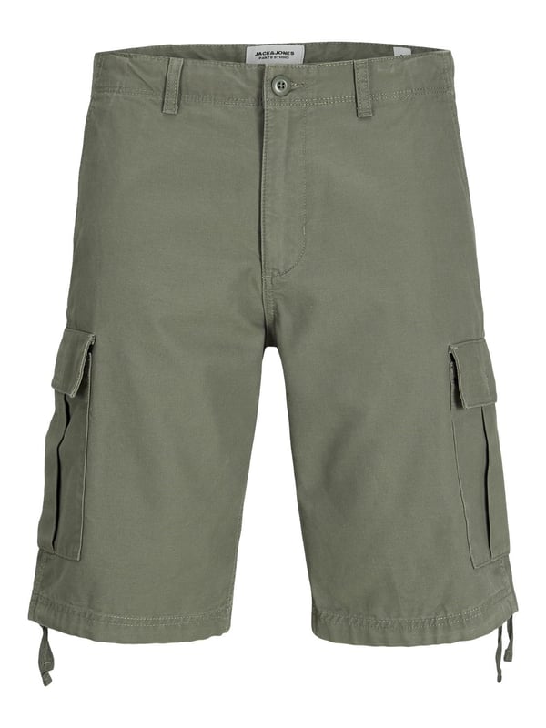 Jack & Jones Men's 100% Cotton Cargo Shorts are perfect for warm-weather comfort and functionality. These summer half trousers are made of breathable, lightweight cotton and are perfect for casual outings, holidays and everyday wear. They are designed in a classic cargo style, with side pockets for safe, useful storage. The casual fit allows for easy movement, and the zip and button fastening is secure and comfortable. These shorts mix style and utility, making them an excellent choice for any man's summer wardrobe. Whether you're going to the beach, spending the weekend outdoors, or simply relaxing, these cargo shorts provide both durability and comfort. They're a flexible essential that works well with any body type or inclined position. Machine washable for easy cleaning.