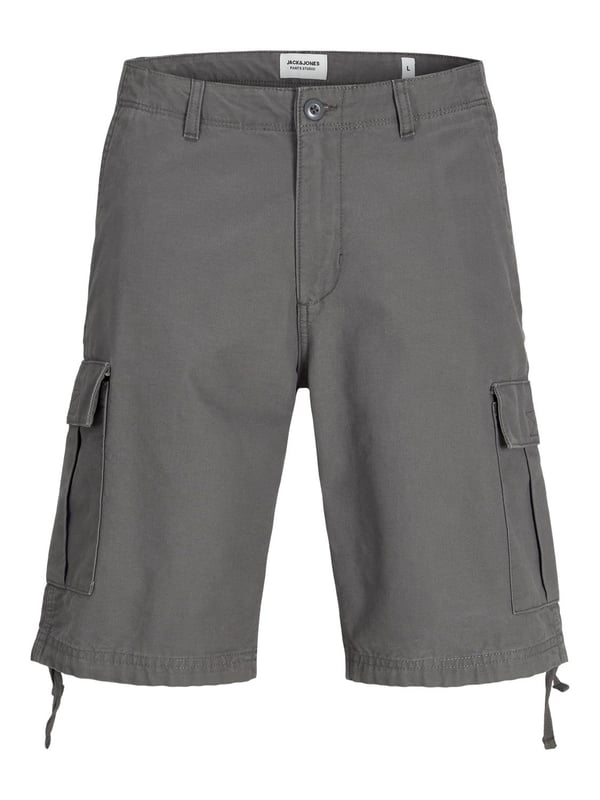 Jack & Jones Men's 100% Cotton Cargo Shorts are perfect for warm-weather comfort and functionality. These summer half trousers are made of breathable, lightweight cotton and are perfect for casual outings, holidays and everyday wear. They are designed in a classic cargo style, with side pockets for safe, useful storage. The casual fit allows for easy movement, and the zip and button fastening is secure and comfortable. These shorts mix style and utility, making them an excellent choice for any man's summer wardrobe. Whether you're going to the beach, spending the weekend outdoors, or simply relaxing, these cargo shorts provide both durability and comfort. They're a flexible essential that works well with any body type or inclined position. Machine washable for easy cleaning.