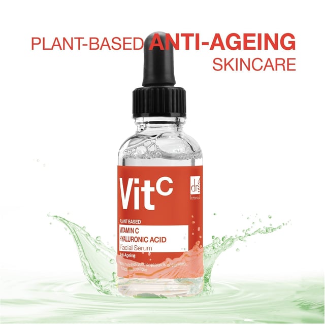 Dr Botanicals Vitamin C 5% & Hyaluronic Acid 2% Hydrating Facial Serum 30ml Revitalise your skin with our Revitalising Youth Serum, expertly crafted for dull, dehydrated, and ageing skin. This powerful serum combines the brightening benefits of Vitamin C, deep hydration from Hyaluronic Acid, and the age-defying properties of Beautifeye, ensuring a youthful, radiant complexion. Suitable for all skin types, including sensitive skin, our fast-absorbing, non-greasy formula is perfect for layering with your favorite moisturiser. Free from parabens, sulfates, and artificial fragrances, this vegan and cruelty-free serum is your ultimate solution for achieving smooth, hydrated skin and reducing the appearance of fine lines. Experience the transformation and embrace your natural glow!