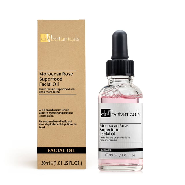 Discover the Moroccan Rose Superfood Facial Oil, expertly formulated for all skin types to provide your daily hydration boost. This luxurious oil, infused with nourishing botanical oils such as Moroccan Rose and Rosehip, deeply hydrates and revitalises your skin, enhancing your complexion and improving skin tone. Its lightweight, non-greasy texture absorbs effortlessly, making it perfect for daily use. Experience the brightening properties that revive dull skin, and enjoy the protective benefits of antioxidants that promote overall skin health. Suitable for sensitive skin, this vegan and cruelty-free product is free from parabens, sulfates, and artificial fragrances. Apply 2-3 drops onto clean skin morning and night for optimal results, and embrace your skin's natural beauty today!