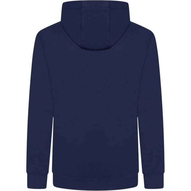 Nike Foundation Mens Hoodie In Navy Layer up in this men's Foundation Full Zip Hoodie from Nike. In a Midnight Navy colourway, this relaxed-fit hoodie is made with soft brushed fleece for lasting comfort. It features a full-zip fastening with an adjustable drawstring through the hood for cosy coverage. It has stretchy ribbed trims to secure the fit, and a split kangaroo pocket up front to stash your essentials. Finished with signature Nike branding embroidered to the chest.