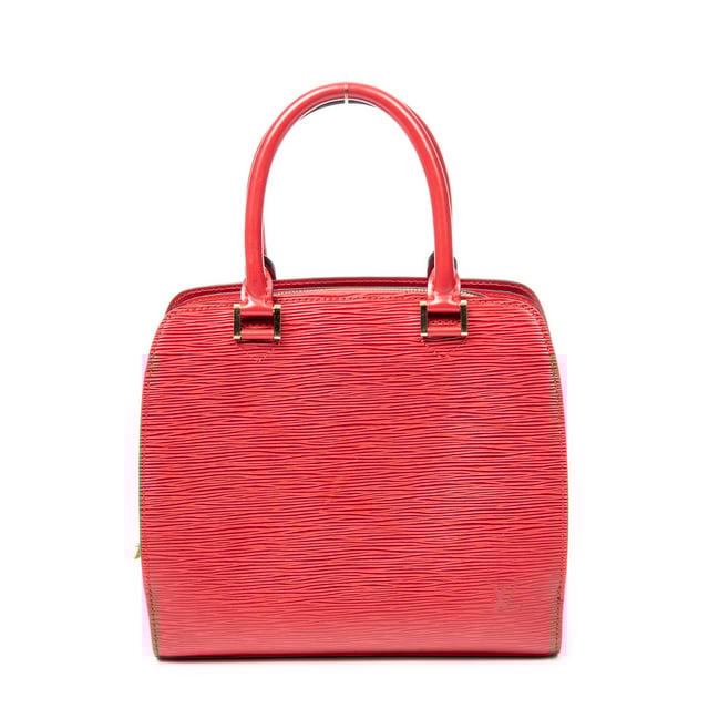 Louis Vuitton Bags Pont-Neuf  Handbag in Red Epi and Golden Brass hardware. The product is in Excellent Condition (A).
  Accessories Included: None
  Exterior Notes: Small stain
Hardware Notes: Slightly discolored zipper
Strap/Handle Notes: Slight loose stitch
  BrandCo Paris finds rare and top condition items at great deals, they are worth your patience!
  Shop with confidence - All BrandCo Paris items are carefully selected and authenticated by our team of experts.
  All the items come with an authenticity certificate and packaging delivered by BrandCo Paris.
  Item Condition Grading Table
    N  (Like New)
    AA (Perfect Condition)
    A  (Excellent Condition)
    AB (Very Good Condition)
    B  (Good/Fair)