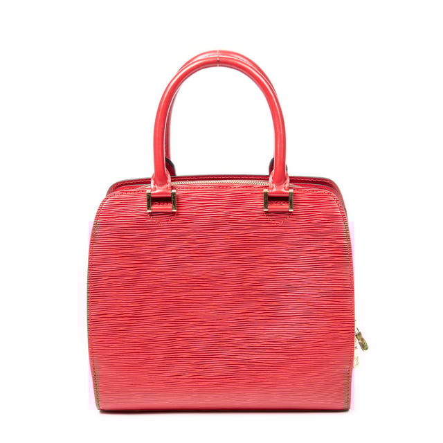 Louis Vuitton Bags Pont-Neuf  Handbag in Red Epi and Golden Brass hardware. The product is in Excellent Condition (A).
  Accessories Included: None
  Exterior Notes: Small stain
Hardware Notes: Slightly discolored zipper
Strap/Handle Notes: Slight loose stitch
  BrandCo Paris finds rare and top condition items at great deals, they are worth your patience!
  Shop with confidence - All BrandCo Paris items are carefully selected and authenticated by our team of experts.
  All the items come with an authenticity certificate and packaging delivered by BrandCo Paris.
  Item Condition Grading Table
    N  (Like New)
    AA (Perfect Condition)
    A  (Excellent Condition)
    AB (Very Good Condition)
    B  (Good/Fair)