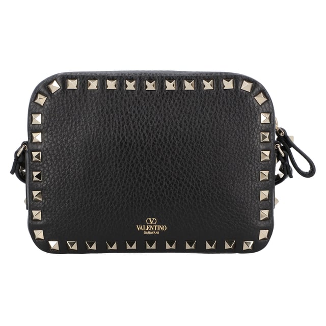 - Textured bag shoulder strap with studs logo print on the back zip main compartment and flat pocket
- 100% Calf leather bos taurus
- Made in European Union
- DImensions: Width: 18.5cm, Height: 13.5cm, Depth: 6.5cm, Minshoulderstraplength: 52cm, Maxshoulderstraplength: 57cm Measurments:  width: 185 mm height: 135 mm strap length: 570 mm