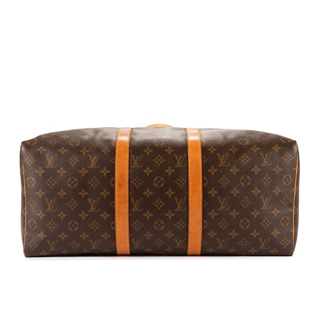 Louis Vuitton Taschen Keepall 5 Reisetasche und Braun Beschichtete Leinwand und Goldenes Messing hardware. Das Produkt ist auf in sehr gutem Zustand (AB).
  Abmessungen: 50x26x22 cm 
  Zubehör inklusive: None
  Äußere Hinweise: Verblasstes Vachetta-Leder um die Ecken
Innenhinweise: Leichte Flecken auf der Innenseite
Hardware-Hinweise: Kratzer, Oxidation, Verfärbungen
Hinweise zu Riemen/Griff: Dunkler Fleck, verblasstes Leder & Falten
  BrandCo Paris hat seltene Artikel und die besten Konditionen zu unglaublichen Preisen vorgestellt. Geduld lohnt sich! Kaufen Sie mit Vertrauen: Alle Artikel von BrandCo Paris sind von unserem Expertenteam ausgewählt und authentisch.
  Alle Artikel enthalten ein Echtheitszertifikat und wurden von BrandCo Paris übernommen.
  Tabelle zur Klassifizierung des Artikelzustands
  N (wie neu)
  AA (perfekter Zustand)
  A (ausgezeichneter Zustand)
  AB (sehr guter Zustand)
  B (gut/mittelmäßig)
