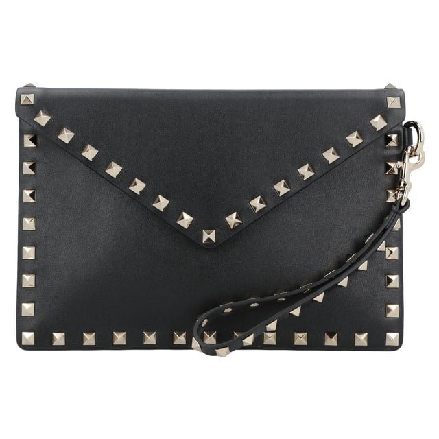 - Rockstud pouch
- Platinum-finish studs
- Magnetic clasp closure
- Made In Italy
- SS24
- Calfskin
- Dimensions: Width: 22.5cm, Height: 15.5cm Measurments:  width: 225 mm height: 155 mm