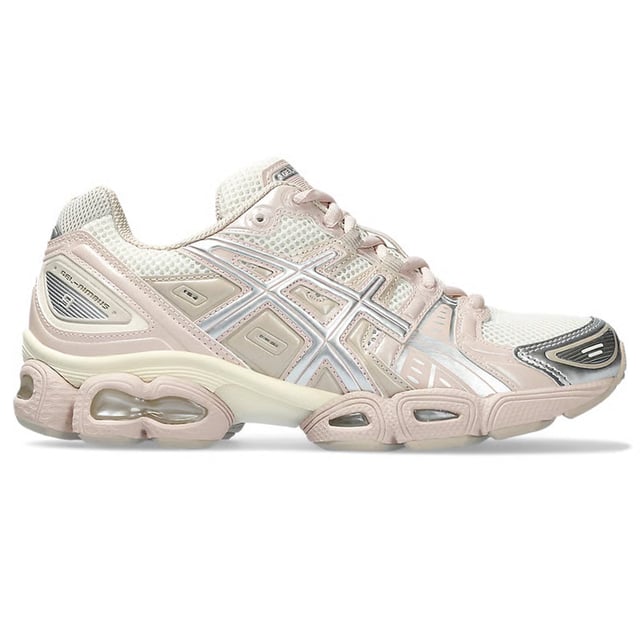 Elevate your everyday run with the ASICS Gel-Nimbus 9—a classic cushioned trainer reimagined with a sleek, neutral beige colorway. Originally released in the 2000s, this retro running shoe blends performance comfort with lifestyle appeal, making it perfect for both your workouts and your wardrobe.
Key Features:
GEL™ Technology Cushioning: 

Rearfoot and forefoot GEL™ inserts deliver advanced shock absorption for smoother strides and reduced joint impact.

Mesh Upper with Synthetic Overlays: 

Lightweight and breathable mesh ensures optimal airflow, while synthetic leather overlays add structure and support.

TRUSSTIC™ Support System: 

Midfoot stability technology enhances support without sacrificing flexibility.

Cushioned EVA Midsole: 

Offers long-lasting comfort and a responsive ride, ideal for extended wear.

Durable Rubber Outsole: 

Provides excellent traction on varied surfaces for reliable grip mile after mile.

Retro Aesthetic: 

Inspired by early 2000s running shoes, its Y2K design details pair effortlessly with casual or sporty looks.