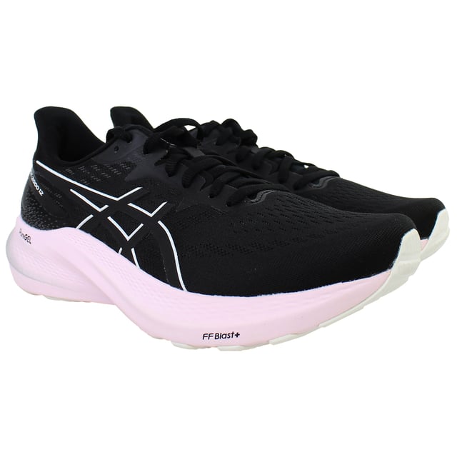 Experience the perfect blend of lightweight stability and plush comfort with the ASICS GT-2000 12 Women’s Running Shoes in Black. Ideal for overpronators and distance runners, this latest generation delivers smoother transitions, advanced cushioning, and reliable support—without the bulk.
Key Features
4D GUIDANCE SYSTEM™

Adaptive stability technology that supports your foot throughout the gait cycle, helping to reduce overpronation while maintaining a natural feel.

FF BLAST™ PLUS Cushioning

Lightweight and energetic midsole foam delivers soft landings and responsive toe-offs with less weight.

PureGEL™ Rearfoot Technology

Discreetly embedded in the heel, it provides enhanced shock absorption and a smoother ride.

Engineered Jacquard Mesh Upper

Offers breathable comfort and a secure, adaptive fit around the foot.

OrthoLite™ X-30 Sockliner

Adds step-in softness and extra comfort throughout your run.

AHARPLUS™ Heel Rubber

Increases durability in high-wear areas for long-lasting performance on roads and pavements.

Heel Bevel and Rocker Geometry

Improves efficiency and smoothness in heel-to-toe transitions, especially helpful on longer runs.

Whether you're a long-distance runner or just need extra support during daily training, the ASICS GT-2000 12 Women’s Black Running Shoes offer dependable stability, responsive cushioning, and a streamlined ride to help you go the distance in total comfort.