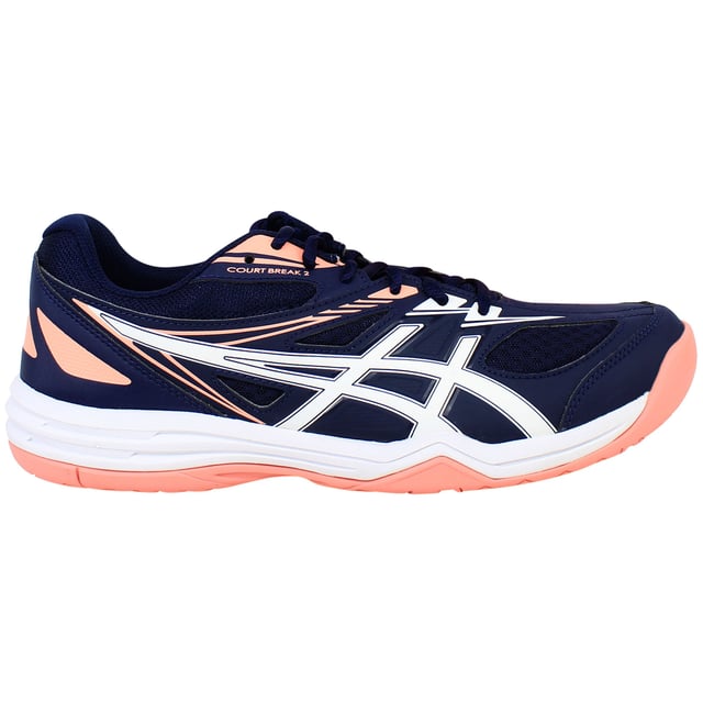 The ASICS Court Break 2 Men’s Navy Volleyball Shoes are designed for indoor athletes who value lightweight comfort and responsive movement. Built with breathable mesh and flexible support overlays, these shoes help you stay agile on the court while delivering the stability needed for powerful plays. The deep navy color gives them a sleek, sporty look perfect for training or match day.
Key Features
Breathable Mesh Upper

Keeps feet cool and comfortable during fast-paced indoor action.

Supportive Synthetic Overlays

Provide midfoot stability and help lock your foot in place.

Cushioned Midsole

Offers soft underfoot comfort and absorbs shock from jumps and quick stops.

Durable Rubber Outsole

Designed for indoor courts, it delivers strong grip and reliable traction.

Flexible Forefoot Design

Allows for natural foot movement and quick directional changes.

Reinforced Heel Counter

Enhances support and keeps your foot stable during lateral movements.
