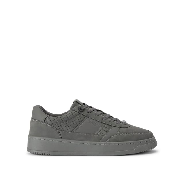 KG Kurt Geiger Jude Sneakers This Jude Sneaker is crafted from a grey micro suede with perforation for breathability. The front laces up with a grey branded tab.