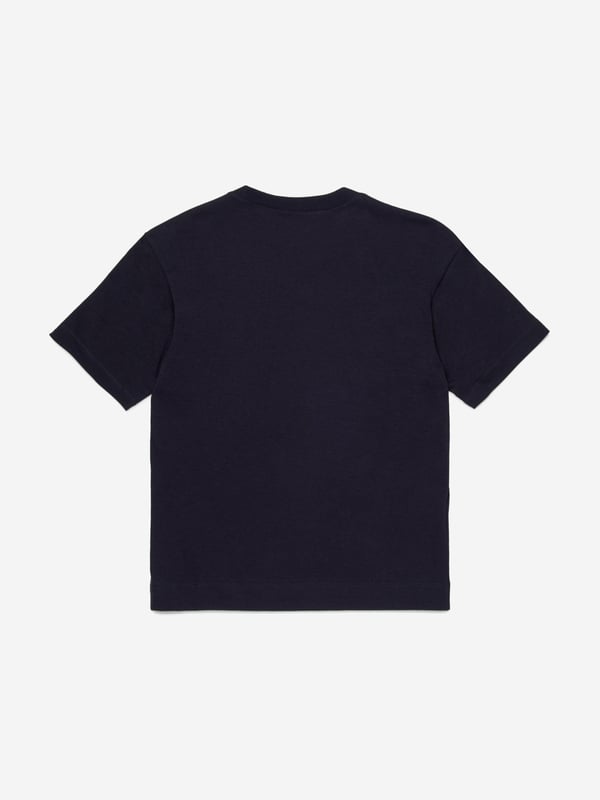 Marni's vintage archives are incorporated with care and spellbinding craftsmanship. This unisex short sleeve t-shirt has an iconic logo and small pocket on the front. Short Sleeves Crew Neck Cotton Jersey Straight Hem 100 Cotton