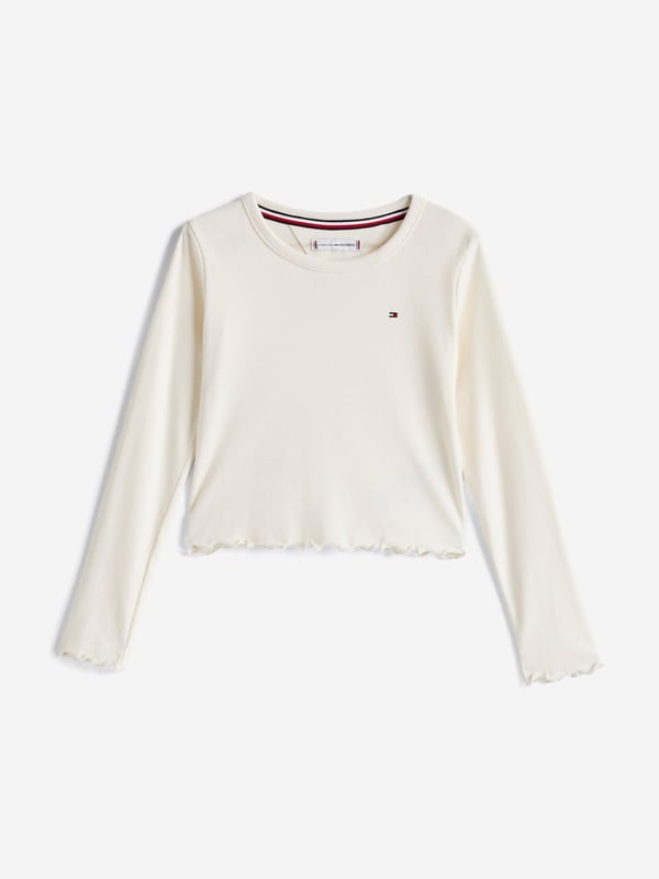 Discover the epitome of luxury and style with the Tommy Hilfiger Girls' Slub Knit Long Sleeve Top in refined Ivory. Tailored for SS2025, this exquisite piece is essential for any young lady's wardrobe. Crafted from premium slub knit for exceptional comfort Elegant ivory hue, perfect for versatile styling Long sleeves ideal for cooler spring daysElevate her fashion ensemble this season with this sophisticated yet playful top from Tommy Hilfiger. Exceptional in quality styleorder today!