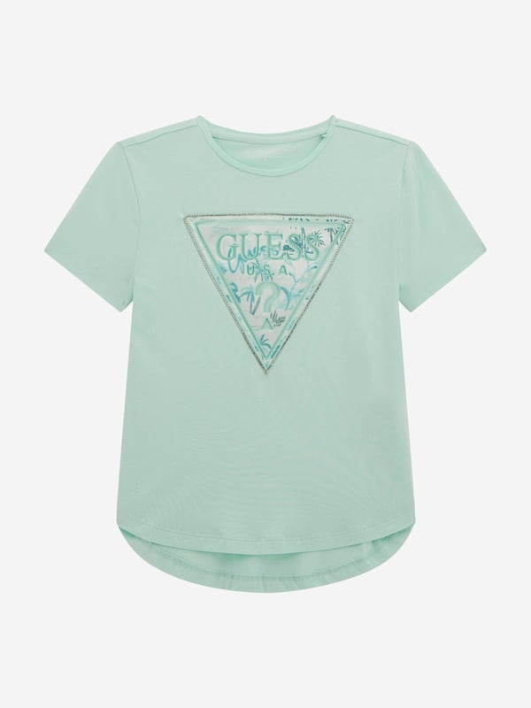 Introducing the exquisite Girls High Low T-Shirt in Green by Guess, a sophisticated addition to your young lady's SS2025 wardrobe. Elegantly crafted with meticulous attention to detail, this designer t-shirt blends timeless elegance with contemporary style cues. Key features include Distinctive High Low Cut A modern silhouette that adds a touch of fashion-forward flair. Lush Green Hue A vibrant, eye-catching colour that radiates style matches versatile looks. Premium Fabrication Crafted from superior materials for unparalleled comfort and durability.Elevate her ensemble with this stylish and practical piece from Guess. Perfect for any occasion!