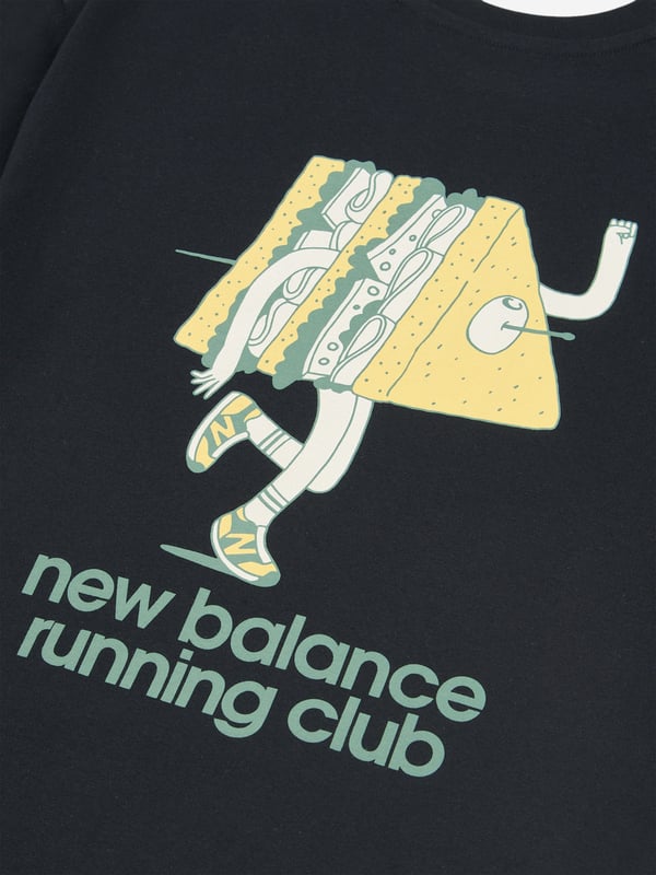 Introducing the Boys Running Club Sandwich Graphic T-Shirt in Black by New Balance Apparel a wardrobe essential for SS2025. Crafted with exceptional care, it flawlessly blends style and comfort to cater to the active and whimsical nature of young boys. Key highlights include Eye-catching Design Featuring a quirky 'Club Sandwich' graphic, it's bound to capture the imagination and elevate any outfit. Premium Comfort Constructed from superior materials, ensuring it's as comfortable as it is stylish. Versatile Appeal Perfect for both playful outings and relaxed days at home.Revitalise your boy's collection with this chic and playful piece. Shop now!