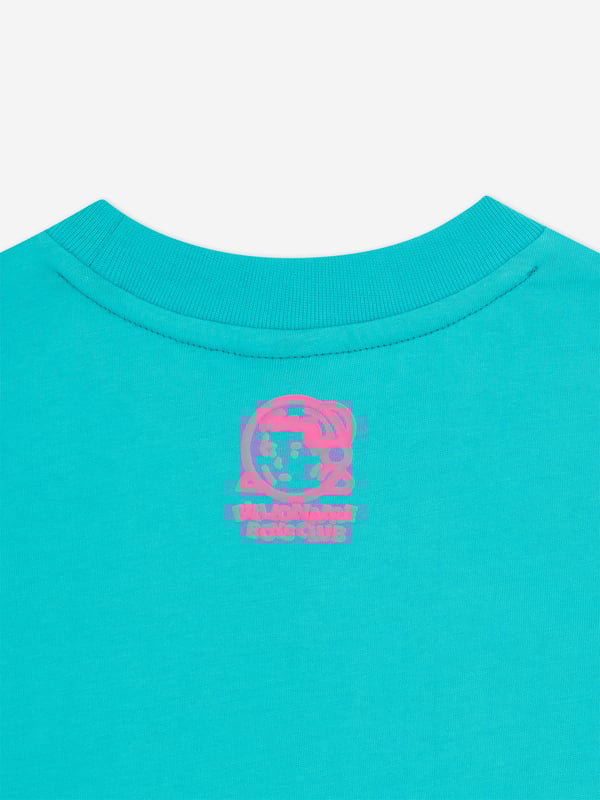 American label Billionaire Boys Club combine high fashion and casual wear into beautifully innovative portraits with a newfound focus on street style. This unisex teal arch logo t-shirt embodies the brand's passion for bold, enigmatic details. Made in refined cotton jersey with the iconic 'Billionaire Boys Club' print in neon pink on the front. The sophisticated piece is complete with the logo motif on the back. Round Neck Straight Hem Short Sleeves 100 Cotton