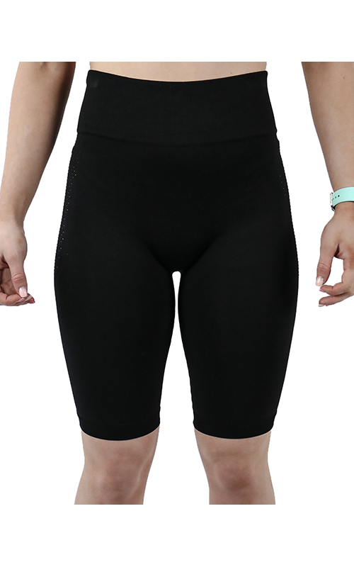 Pretty Polly Active-Wear Shorts are a seamless short which features a patterned mesh panels detail just below the waist for added breathability. Perfect for Yoga or Pilates or just relaxing at home. The fabric is soft and comfortable and is predominantly made from recycled yarn.