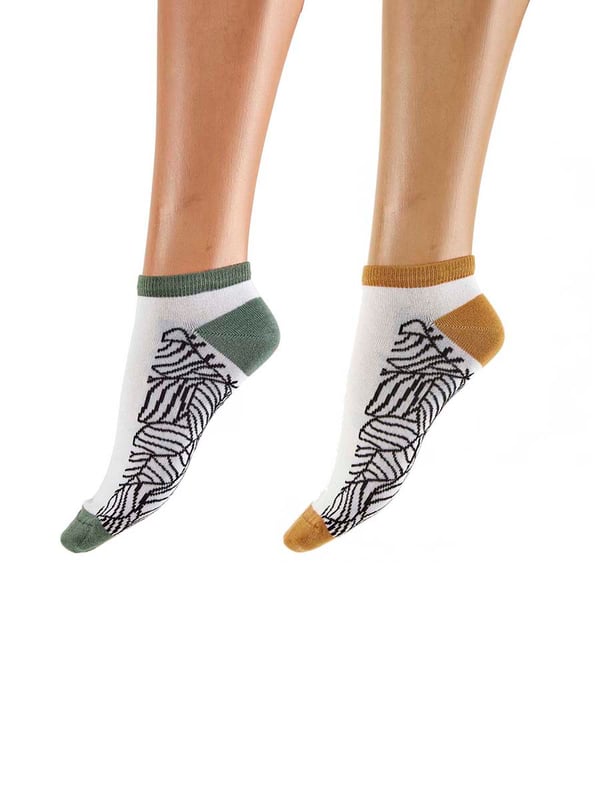 A new range of socks and liners, all knitted in bamboo - a beautifully soft and sustainable yarn. Creating organic shapes with our abstract leaf trainer socks. Made with bamboo cotton for a super soft handle, a must have for your sock drawer!