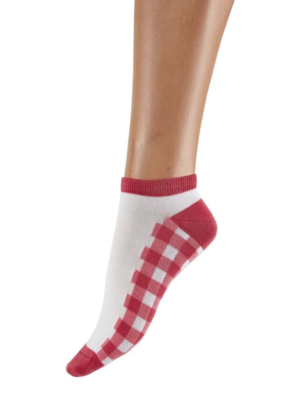 A new range of socks and liners, all knitted in bamboo - a beautifully soft and sustainable yarn. Perfect picnic vibes with our cherry and gingham print trainer socks. Add a pop of colour to your standard socks with these Bamboo liners.