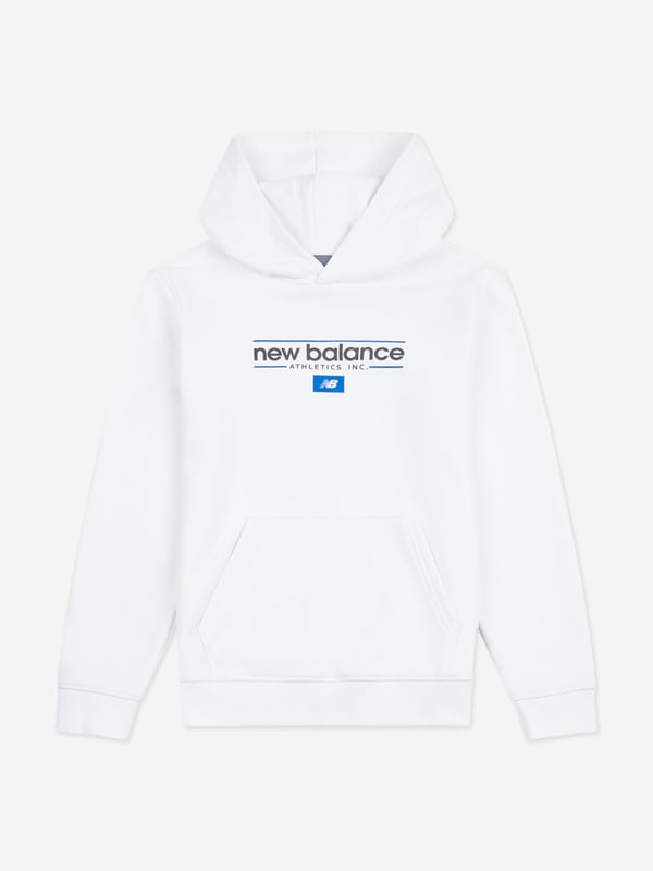 Introducing the Boys Linear Athletics Graphic Hoodie in White by New Balance Apparel the quintessential addition to any discerning young gentleman's wardrobe for SS2025. Here's why it's a must-have Exquisite Design Sporting a sleek, modern print that captures the essence of youth and vigour. Supreme Comfort Crafted with premium, soft materials ensuring all-day ease and comfort. Versatile Style Perfect for both casual outings and stylish soirées.Elevate your boy's style quotient with this sophisticated hoodie. Secure yours today!