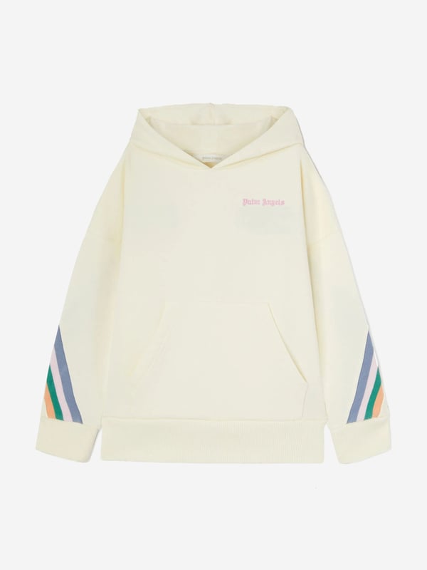 Introducing the exquisite Girls Colourful Track Hoodie in Ivory by Palm Angels, the pinnacle of style for SS2025. Crafted with precision for your young fashionista, this hoodie seamlessly melds comfort with couture. Key features include Chic Ivory Palette Elevates any ensemble with its understated elegance. Luxurious Comfort Crafted from superior materials to ensure all-day ease. Signature Palm Angels Flair Distinctive design accents that stand out effortlessly.Revitalize her wardrobe with this iconic piece, a testament to refined fashion. Shop now!