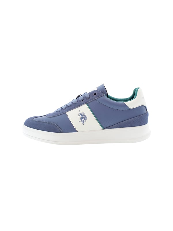 Die Herren-Sneaker von U.S. Polo Assn. überzeugen mit einem sportlich-eleganten Look und liebevollen Details wie dem seitlichen Label-Print und dem charakteristischen Badge auf der Zunge. Die klassische Schnürung sorgt für sicheren Halt, während gepolsterter Schaftrand und Innensohle ein angenehmes Tragegefühl bieten. Abgerundet wird das Design durch eine rutschfeste Gummilaufsohle, die sowohl im Alltag als auch in der Freizeit für Komfort und Stabilität sorgt.
