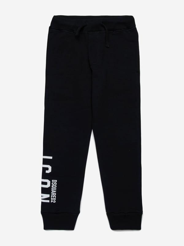 Introducing the refined Kids Icon Joggers in Black by dsquared2 kids, a quintessential piece for any boy or girl's wardrobe for SS2025. Meticulously crafted, these joggers marry both style and comfort flawlessly. Discover their unique attributes Luxurious Comfort Crafted with premium fabrics ensuring all-day ease and a snug feel. Chic Design Timeless black hue accented with the distinct dsquared2 logo for a touch of elegance. Versatile Wear Perfect for both casual outings and stylish gatherings.Elevate your child's ensemble with these exquisite joggers. Shop now!