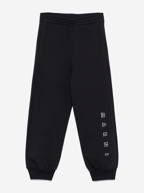 Marni's vintage archives are incorporated with care and spellbinding craftsmanship. These unisex joggers are woven in fleece with a Marni Outline logo in contrasting colour on the front. Drawstring Waist Elastic At Ankle Front Welt Pockets 100 Cotton Delicate Wash Max 30C Do Not Bleach Cool Iron Max 110C Do Not Dry Clean Do Not Tumble Dry Dry Flat in Shade