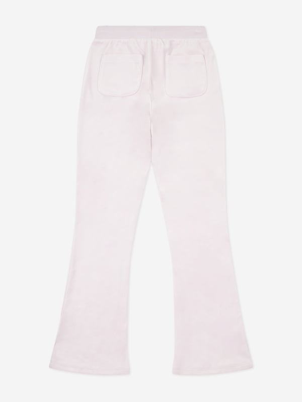 Juicy Couture is an American brand infused with an irreverent attitude and casual glamour synonymous with the velour tracksuit. These girls pink joggers are a captivating construction. Envisioned in velour with pockets and an elasticated drawstring showcasing diamante brand detail. The piece is signified by the sparkly 'JC' motif on the front pocket. 95 Polyester, 5 Elastane