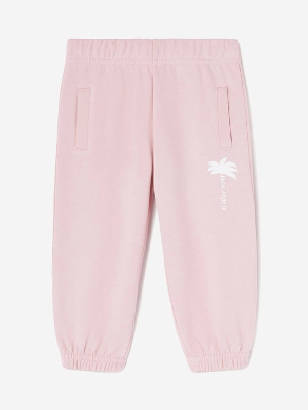 Introducing the Baby Girls The Palm Logo Joggers in Pink by Palm Angels, an essential addition to your little one's wardrobe for SS2025. Crafted for comfort and style, these joggers promise to keep your baby cosy while looking charmingly stylish. Key features include Iconic Palm Design Embellished with the signature Palm Angels logo for a distinguished touch. Luxurious Comfort Soft, high-quality fabric ensures comfort for all-day wear. Perfect Pink A vibrant pink shade that complements any outfit effortlessly.Elevate her style with timeless elegance order today!