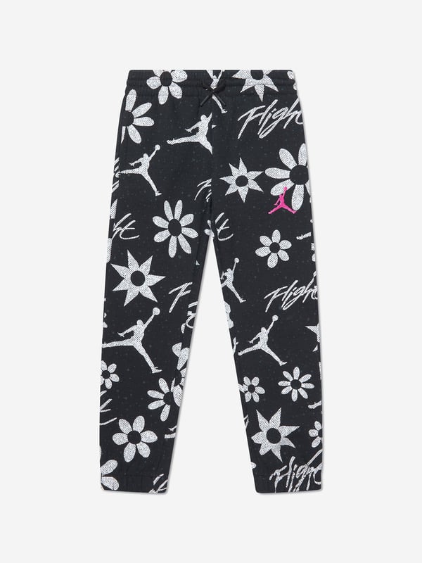 Jordan Girls Floral Flight AOP Joggers in Black Jordan encapsulate passion and inner strength in their timeless, effortlessly versatile fits. These girls black floral joggers embody modern technology. Crafted in the brand's iconic logo and an AOP motif. They are made from quality materials, offering optimum comfort while guaranteeing durability. Elasticated Drawstring Pink Embroidered Michael Jordan Silhouette Logo Side Pockets Fleece Effect Lining 80 Cotton, 20 Polyester