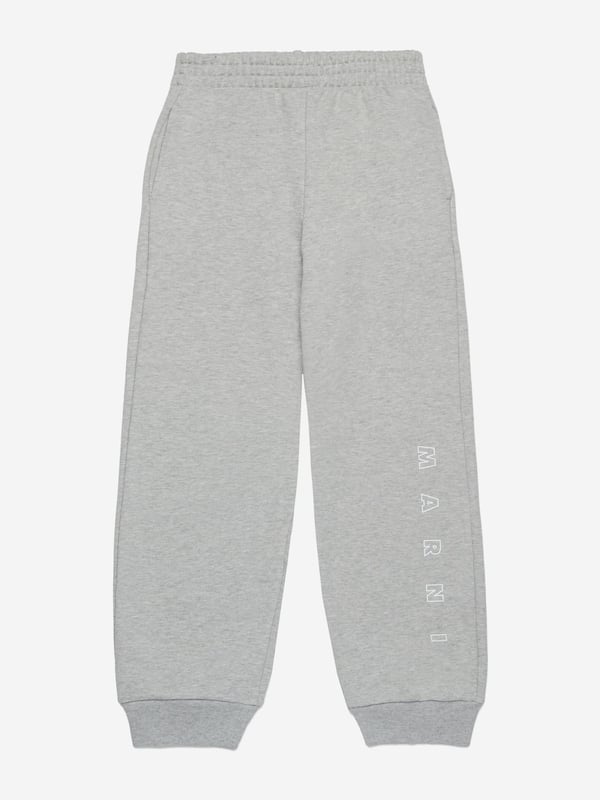 Marni's vintage archives are incorporated with care and spellbinding craftsmanship. These unisex joggers are woven in fleece with a Marni Outline logo in contrasting colour on the front. Drawstring Waist Elastic At Ankle Front Welt Pockets 100 Cotton Delicate Wash Max 30C Do Not Bleach Cool Iron Max 110C Do Not Dry Clean Do Not Tumble Dry Dry Flat in Shade