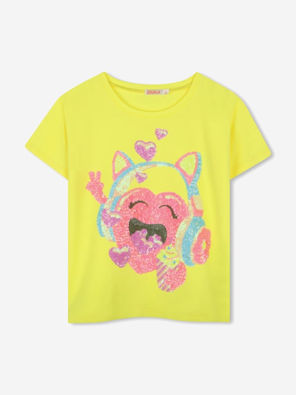 Billieblush apply a mischievous and quirky sensibility to their aesthetic portraits. This girls lemon short sleeve t-shirt embodies the label's passion for fun and eccentric fits. Engineered in soft cotton jersey. It features a colourful graphic print on the front, adorned with sparkling sequins for a touch of shimmer. Classic Crew Neck 100 Cotton Machine Wash 30C