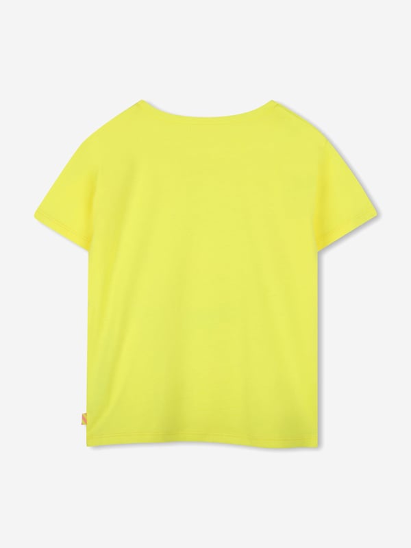 Billieblush apply a mischievous and quirky sensibility to their aesthetic portraits. This girls lemon short sleeve t-shirt embodies the label's passion for fun and eccentric fits. Engineered in soft cotton jersey. It features a colourful graphic print on the front, adorned with sparkling sequins for a touch of shimmer. Classic Crew Neck 100 Cotton Machine Wash 30C