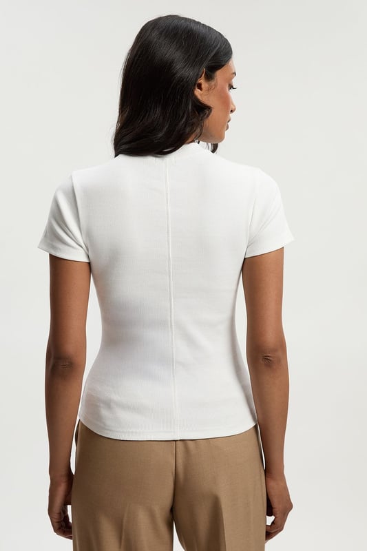 Compact Jersey Ribbed T-Shirt