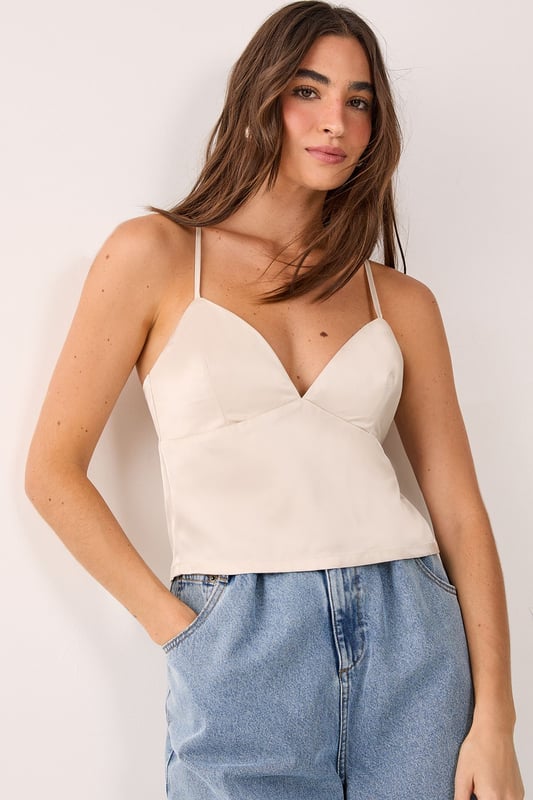 Satin Tie Back Cami Top