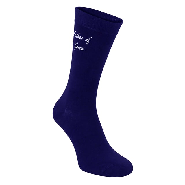 Sock Snob - 1 Pack Mens Wedding Socks: Add a touch of elegance to your wedding day with the Sock Snob 1 Pack Mens Wedding Socks. Designed specifically for key members of the wedding party, these socks are available with personalized labels for Groomsman, Groom, Father of the Groom, Father of the Bride, and Best Man. Choose from classic Navy or Black to perfectly complement your wedding attire. Sized to fit 6-11, these socks provide comfort and style for all-day wear. Made from high-quality, breathable fabric, these socks ensure a soft and luxurious feel, making them ideal for long hours of celebration. Whether you're walking down the aisle, posing for photos, or dancing the night away, these socks are crafted for durability and elegance. These socks also make for a meaningful gift, allowing you to honor the important men in your life with a keepsake they’ll cherish. The timeless design and personalized touch make them suitable for weddings, formal events, or as a thoughtful gesture. Extra Product Details: Styles: Groomsman, Groom, Father of the Groom, Father of the Bride, Best Man Colours: Navy, Black Sizes: 6-11 Material: High-quality, breathable fabric Includes: 1 pair of wedding socks Machine washable for easy care. Elegant, practical, and timeless, Sock Snob Wedding Socks are the perfect choice for your special day. Celebrate in comfort and style while creating lasting memories with these premium socks.