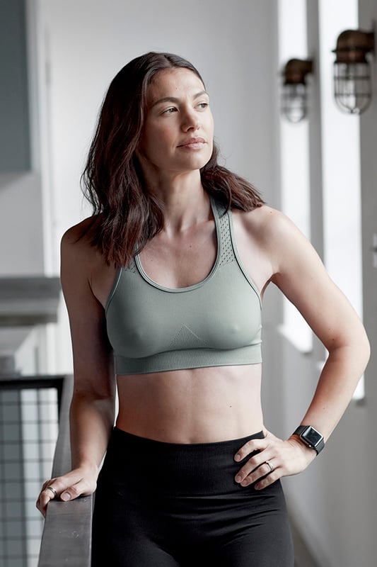 Pretty Polly Active-Wear Crop Top is a seamless top which features a patterned mesh panels detail around the neck line for breathability and a racer back design. Perfect for Yoga or Pilates or just relaxing at home. The fabric is soft and comfortable and is predominantly made from recycled yarn.