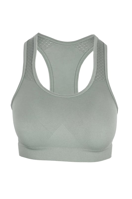 Pretty Polly Active-Wear Crop Top is a seamless top which features a patterned mesh panels detail around the neck line for breathability and a racer back design. Perfect for Yoga or Pilates or just relaxing at home. The fabric is soft and comfortable and is predominantly made from recycled yarn.